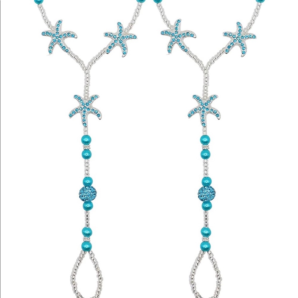 2pc. Pearl Barefoot anklet